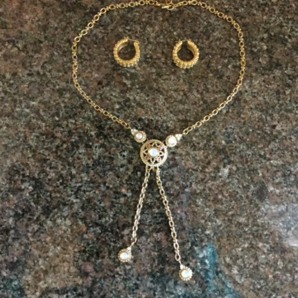 Monet necklace and earrings